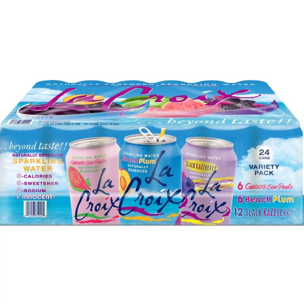 La Croix Black Razz Berry Sparkling Water Variety Pack 24 - 12 Fluid Ounce Cans