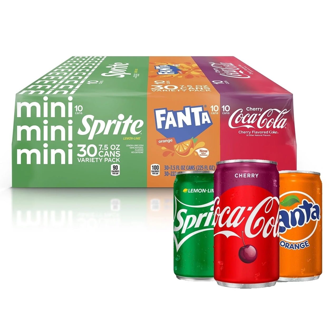 Coca-Cola Flavors Mini Cans Variety Pack 7.5 Fluid Ounce (Pack of 30)