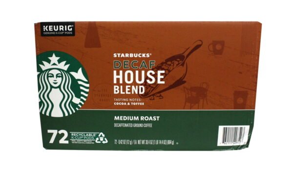 Starbucks Decaf House Blend Medium Roast K-Cup Pods, 72 ct.