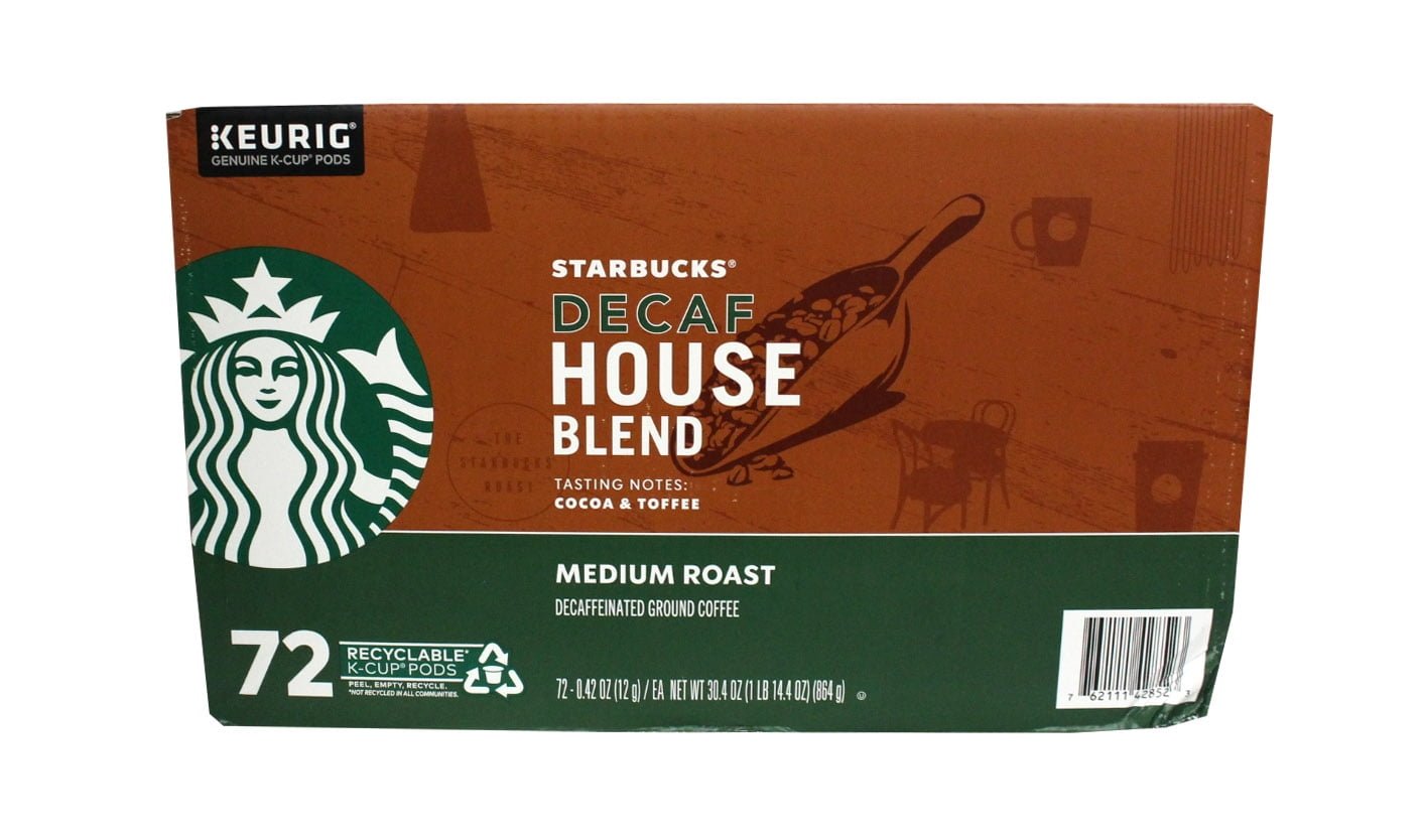 Starbucks Decaf House Blend Medium Roast K-Cup Pods, 72 ct.