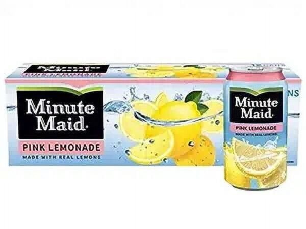 Minute Maid Pink Lemonade Cans, 12 Ounces Bundled by Louisiana Pantry (24 Pack)