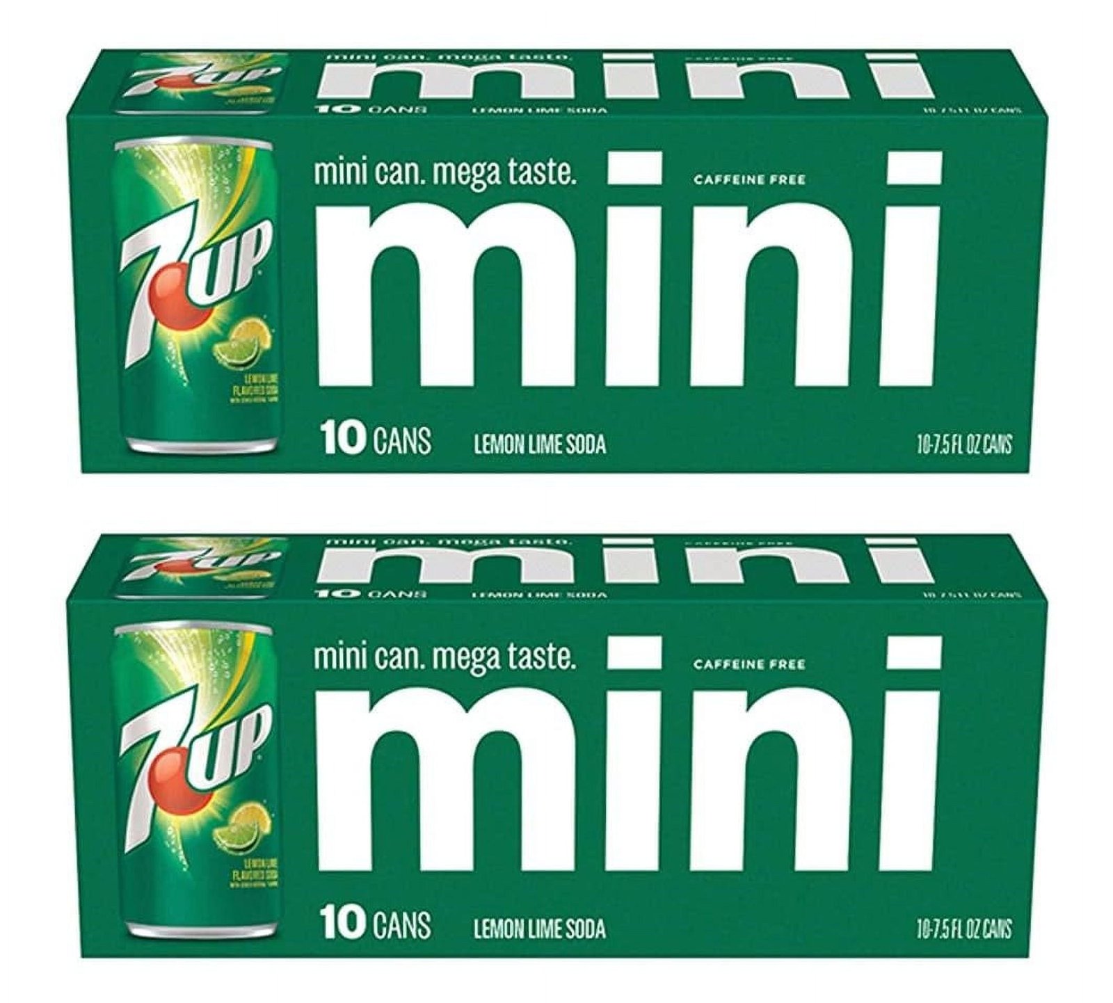 Mini 7Up Sodas - 10 Pack (2 Cases Of 10 Packs For A Total Of 20 Cans)