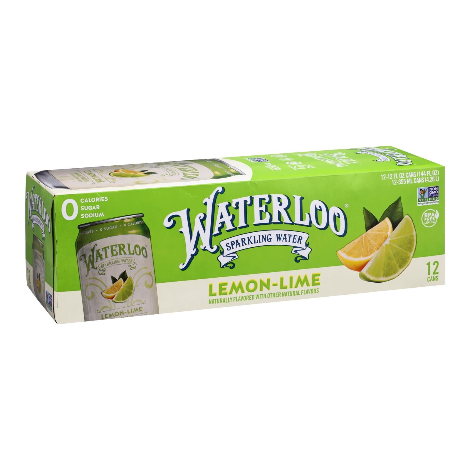 Waterloo Sparkling Water: Water Sprkl Lmn Lime 12pk, 144 Fo