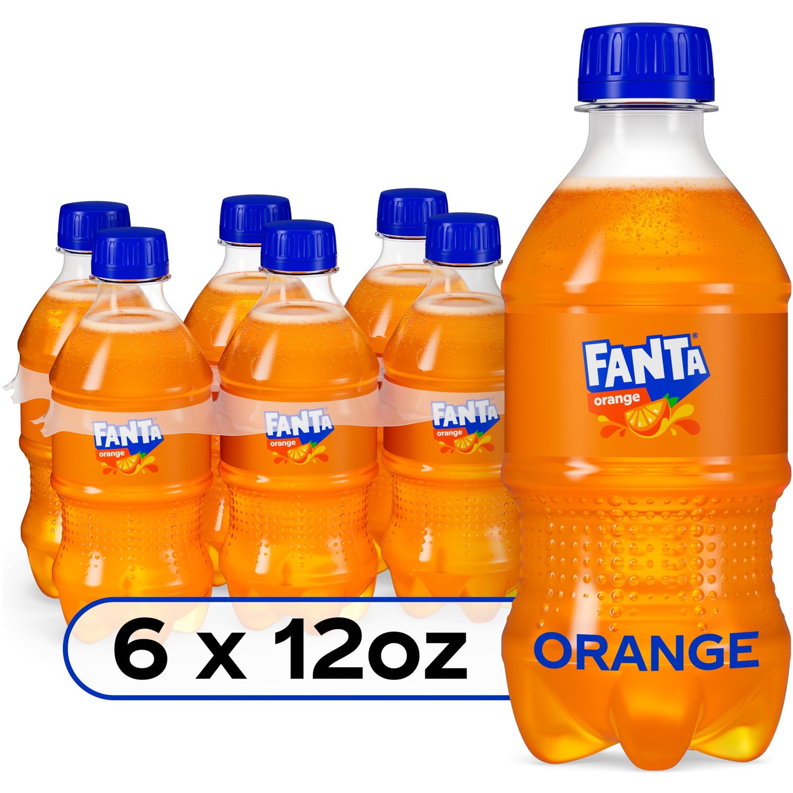 Fanta Orange Soda Pop Bottles, 12 fl oz, 6 Pack