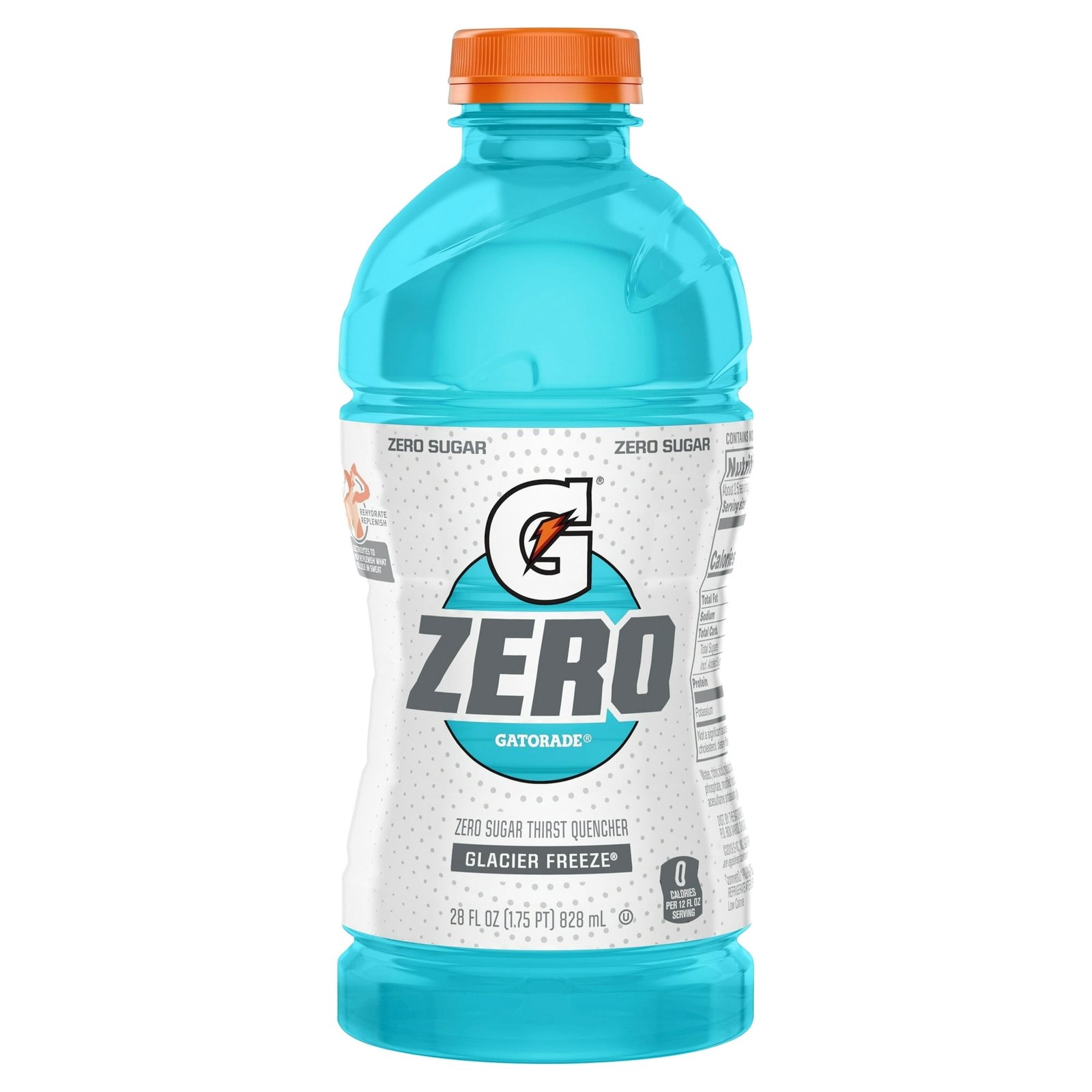 Gatorade Zero Sugar Thirst Quencher, Glacier Freeze Sports Drinks, 28 fl oz Bottle-Pack Of 4