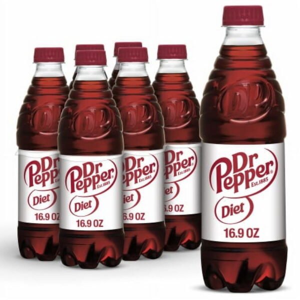 Diet Dr Pepper Soda Bottles - 16.9 fl oz - 6 pk