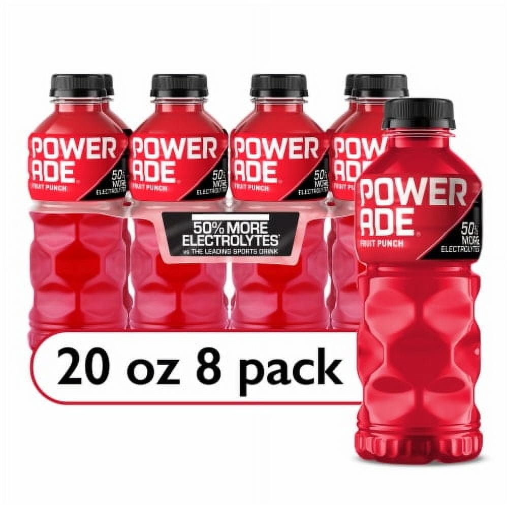 Powerade Fruit Punch Added Electrolyte & Vitamin Fruit Flavor Sports Drink - 20 fl oz - 8 pk