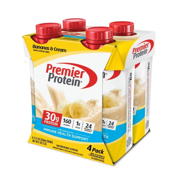 Premier Protein Shake, Bananas & Cream, 30g Protein, 4 Ct