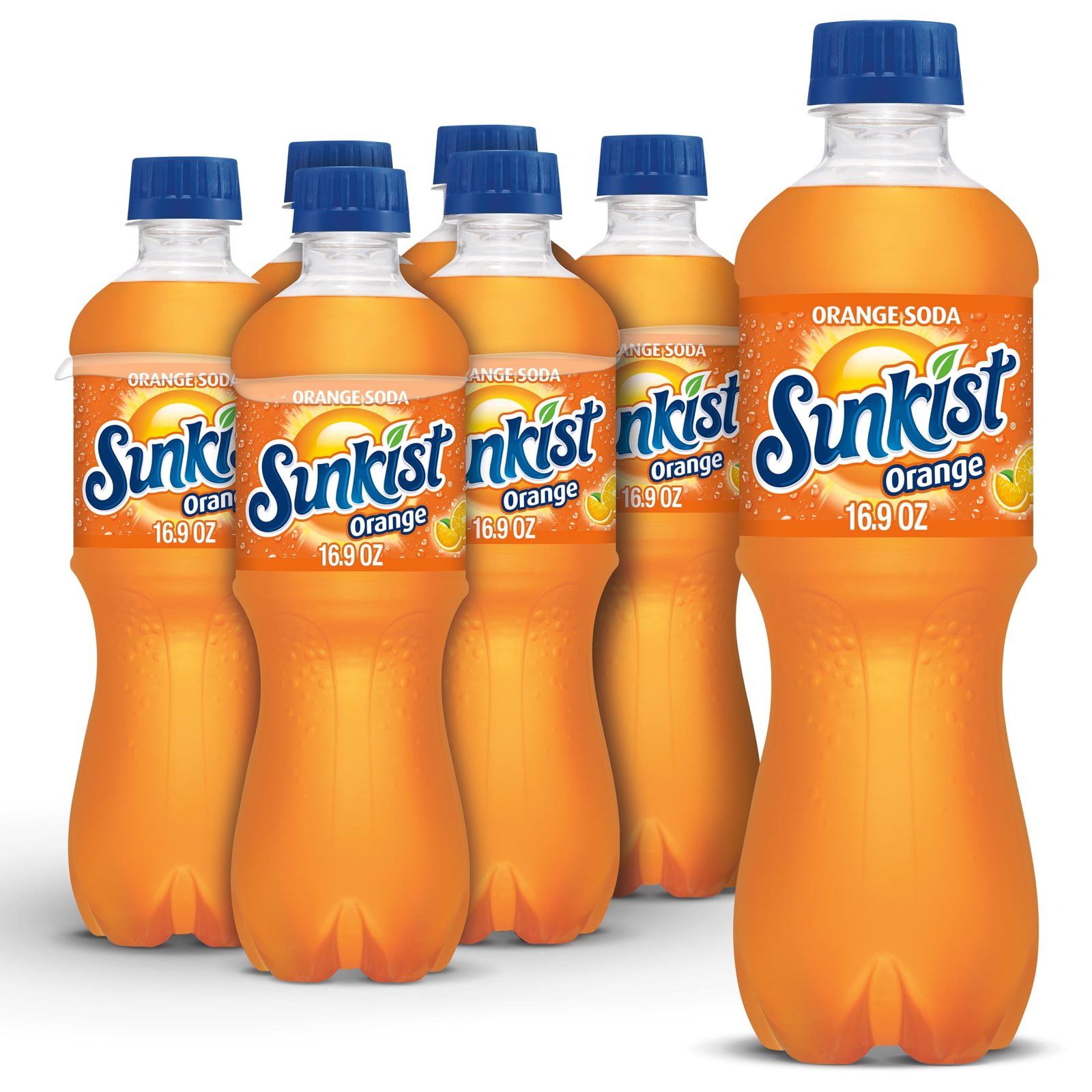 Sunkist Orange Soda Pop, 16.9 fl oz, 6 Pack Bottles