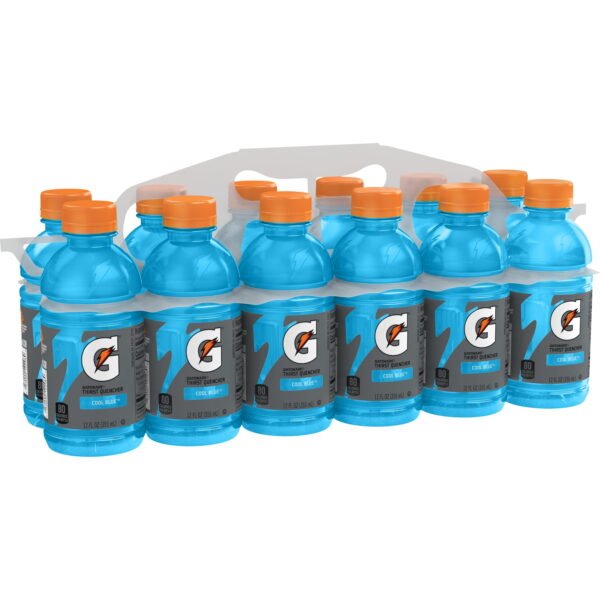 Gatorade Thirst Quencher Sports Drink, Cool Blue, 12 oz Bottles, 12 Count