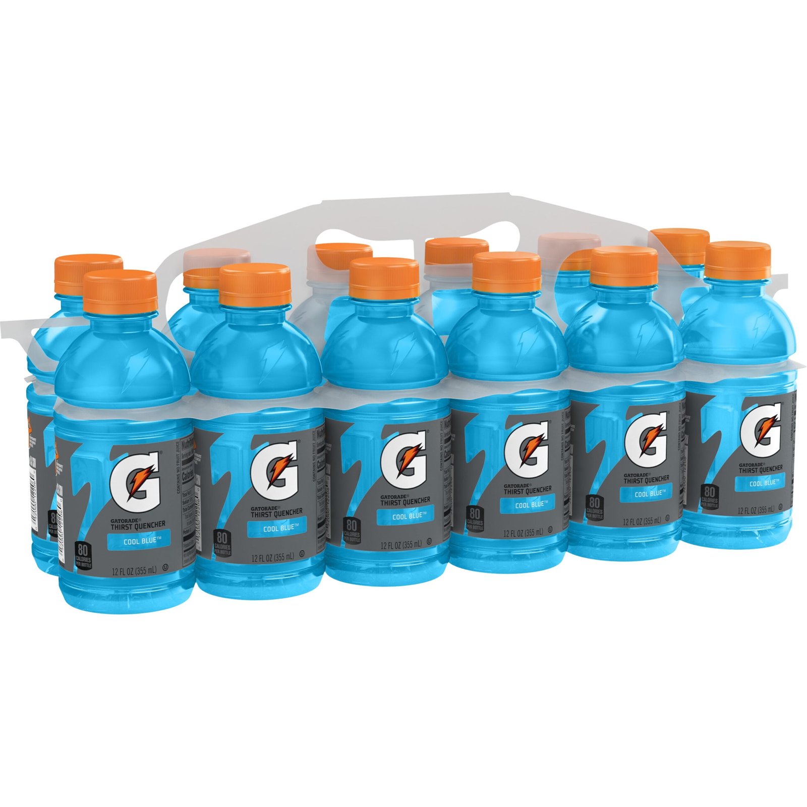 Gatorade Thirst Quencher Sports Drink, Cool Blue, 12 oz Bottles, 12 Count