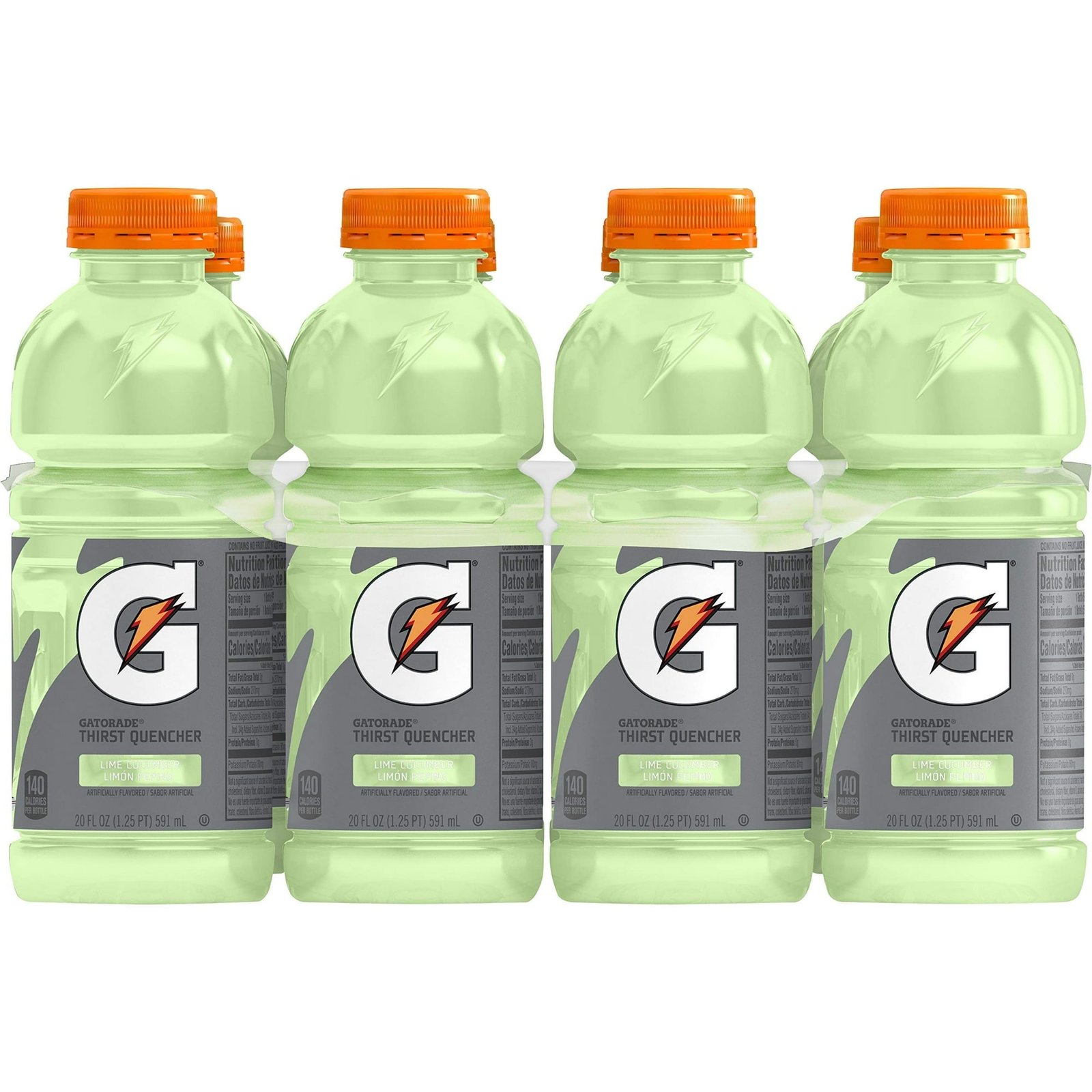 Gatorade Thirst Quencher, Lime Cucumber Sports Drinks, 20 fl oz, 8 Count Bottles
