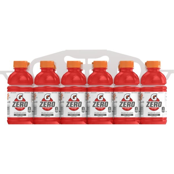 Gatorade Zero Sugar Thirst Quencher Fruit Punch Sports Drink, 12 oz, 12 Count Bottles