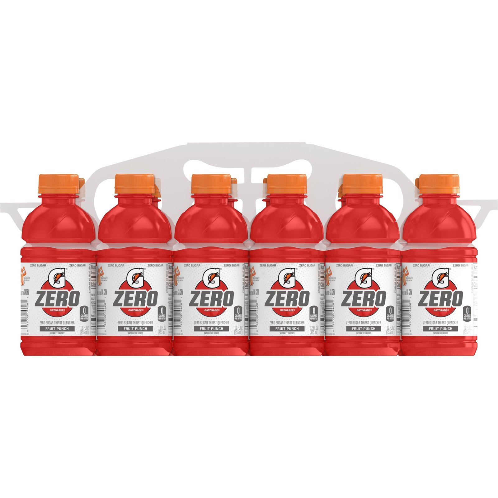 Gatorade Zero Sugar Thirst Quencher Fruit Punch Sports Drink, 12 oz, 12 Count Bottles