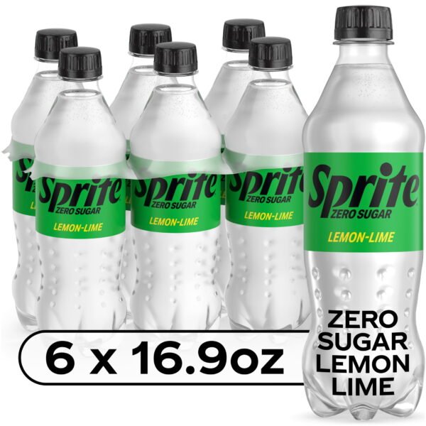 Sprite Zero Sugar Lemon Lime Soda Pop, 16.9 fl oz, 6 Pack Bottles