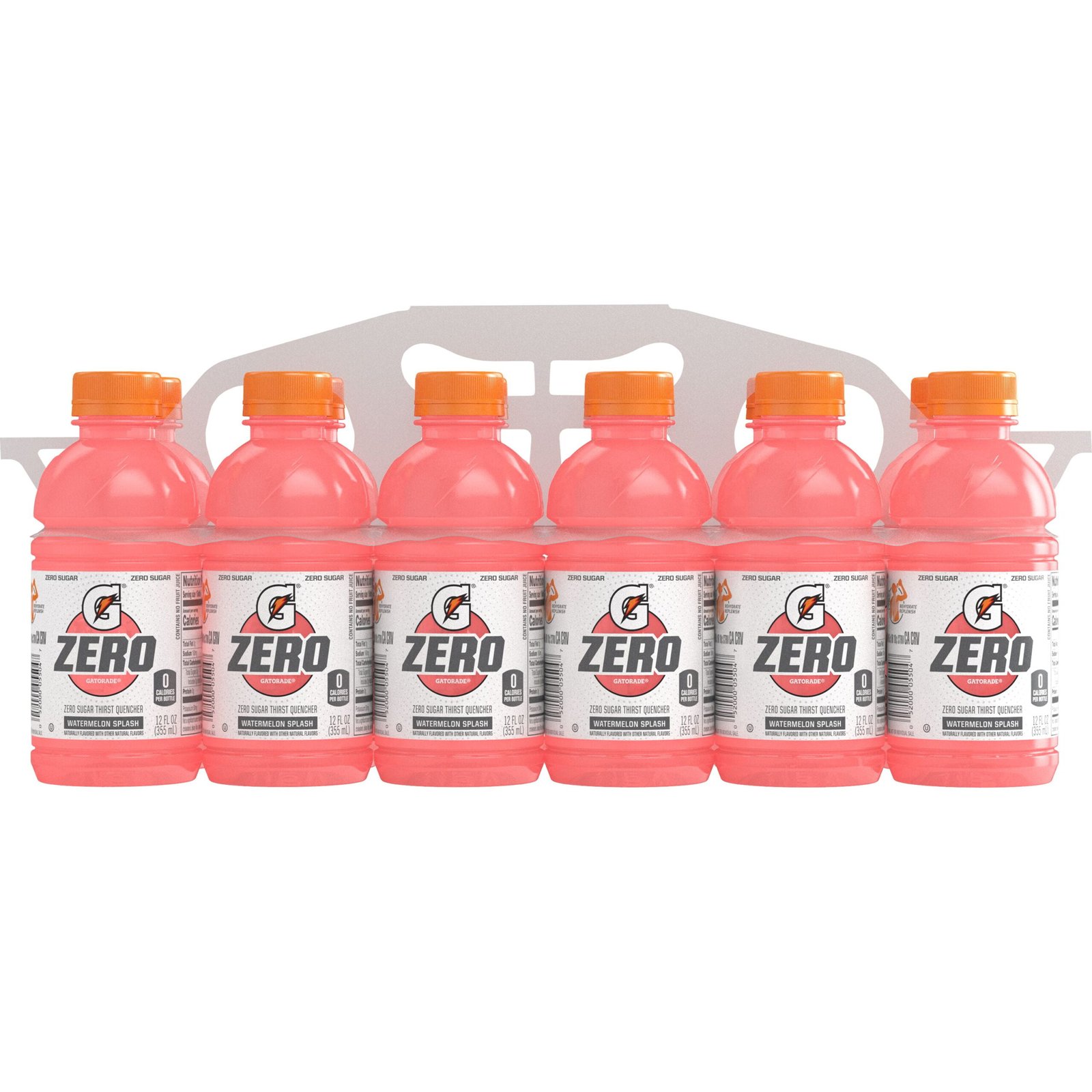 Gatorade Zero Sugar Watermelon Splash Thirst Quencher Sports Drink, 12 fl oz, 12 Pack Bottles