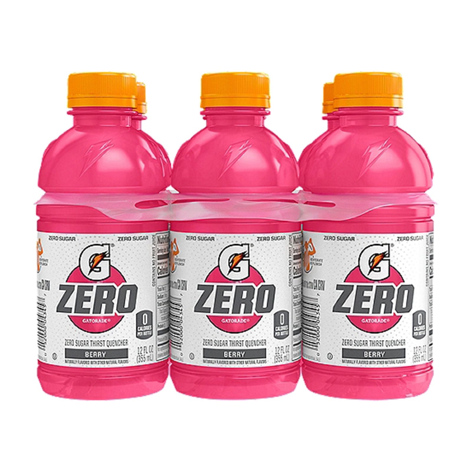 Gatorade Zero Zero Sugar Thirst Quencher Berry 12 Fl Oz 6 Count
