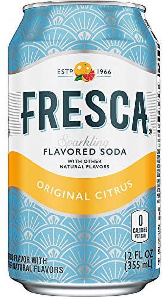 Fresca, Original Citrus, Sparkling Flavored Soda with other natural flavors, 12 fl oz Cans (9 Cans)